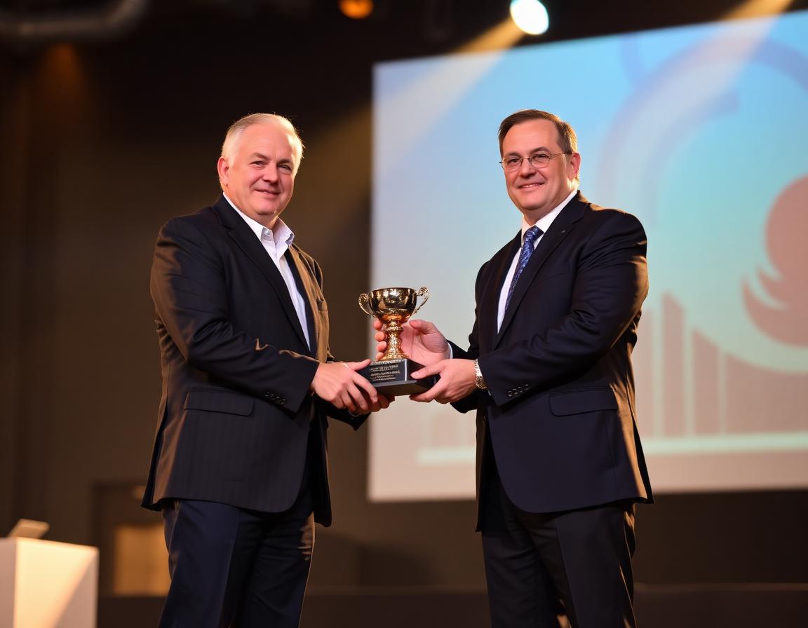 Award ceremony on stage
