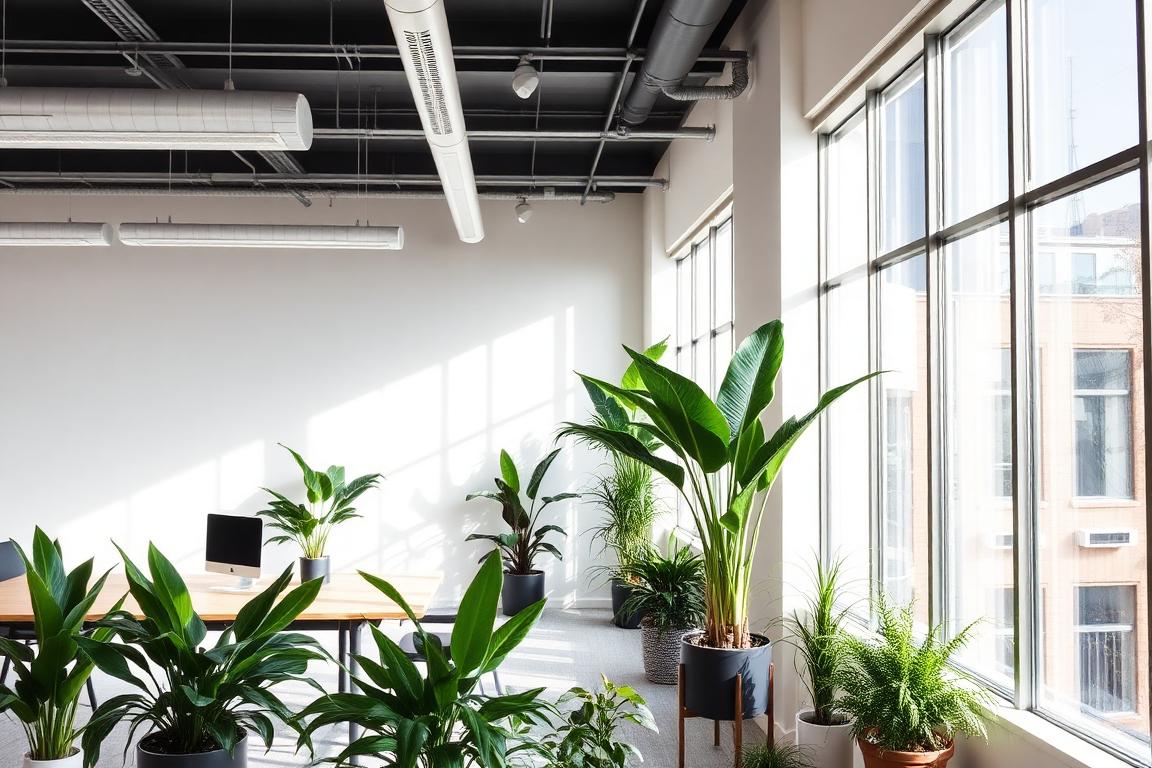 Bright wellness office interior